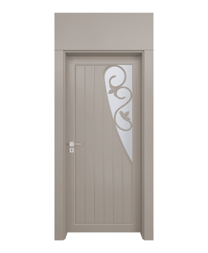 BY-4041V Porte intérieure laqué Vitrée
